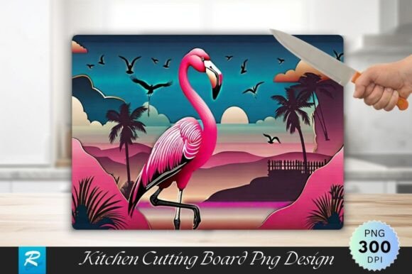 Download Flamingo Cutting Board Sublimation PNG - Sublimation png Collection