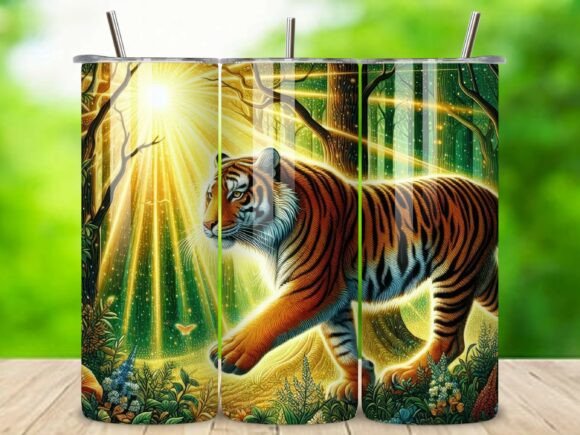 Download Jungle Theme Jaguar 20 Oz Tumbler V.3 - Premium Bundle