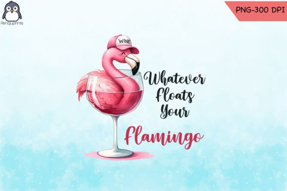 Download Funny Wine Flamingo Sublimation PNG - Sublimation png Collection