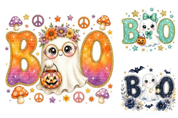 Download Cute Boo Ghost Sublimation PNG Bundle - Sublimation png Collection
