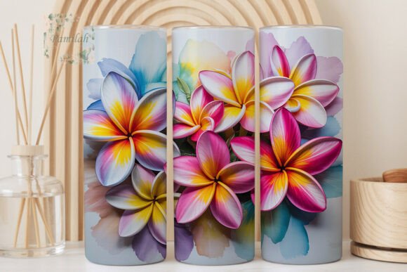 Download Tropical Plumeria Floral 20oz Tumbler - Premium Resources