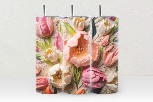 Download 3D Flower Tumbler Wrap, Sublimation Png - Sublimation png Collection