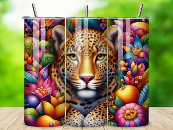 Download Jungle Theme Jaguar 20 Oz Tumbler V.8 - Premium Bundle