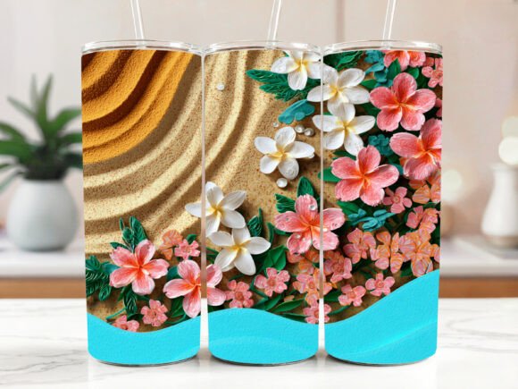 Download Plumeria Tumbler Wrap Floral 20oz - Premium Resources