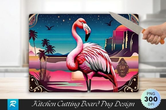 Download Flamingo Cutting Board Sublimation PNG - Sublimation png Collection